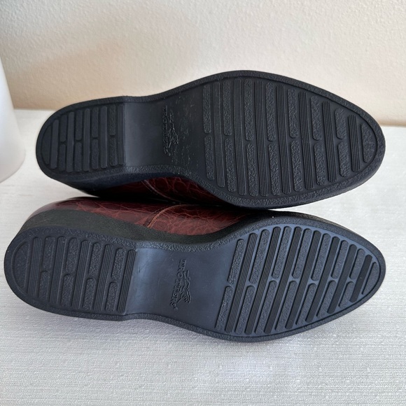 New Trotters Jill Brown Croc Texture Leather Ankle Vintage Booties Women’s 5.5W - Picture 13 of 13